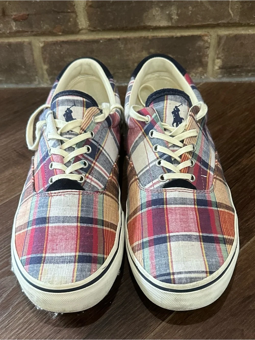 Polo Ralph Lauren Thorton III Mens Shoes 13 D Multicolor Plaid